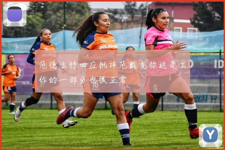 范德法特回应批评范戴克称这是工作的一部分也很正常